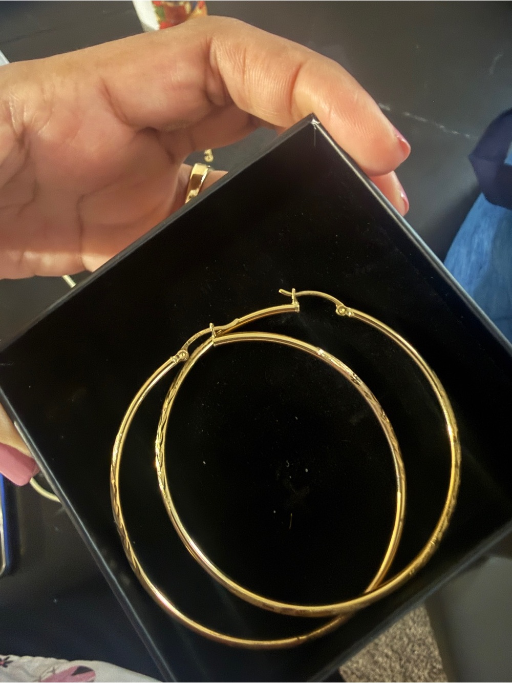 Gold Hoop Earrings - Elegant Women's Jewelry
